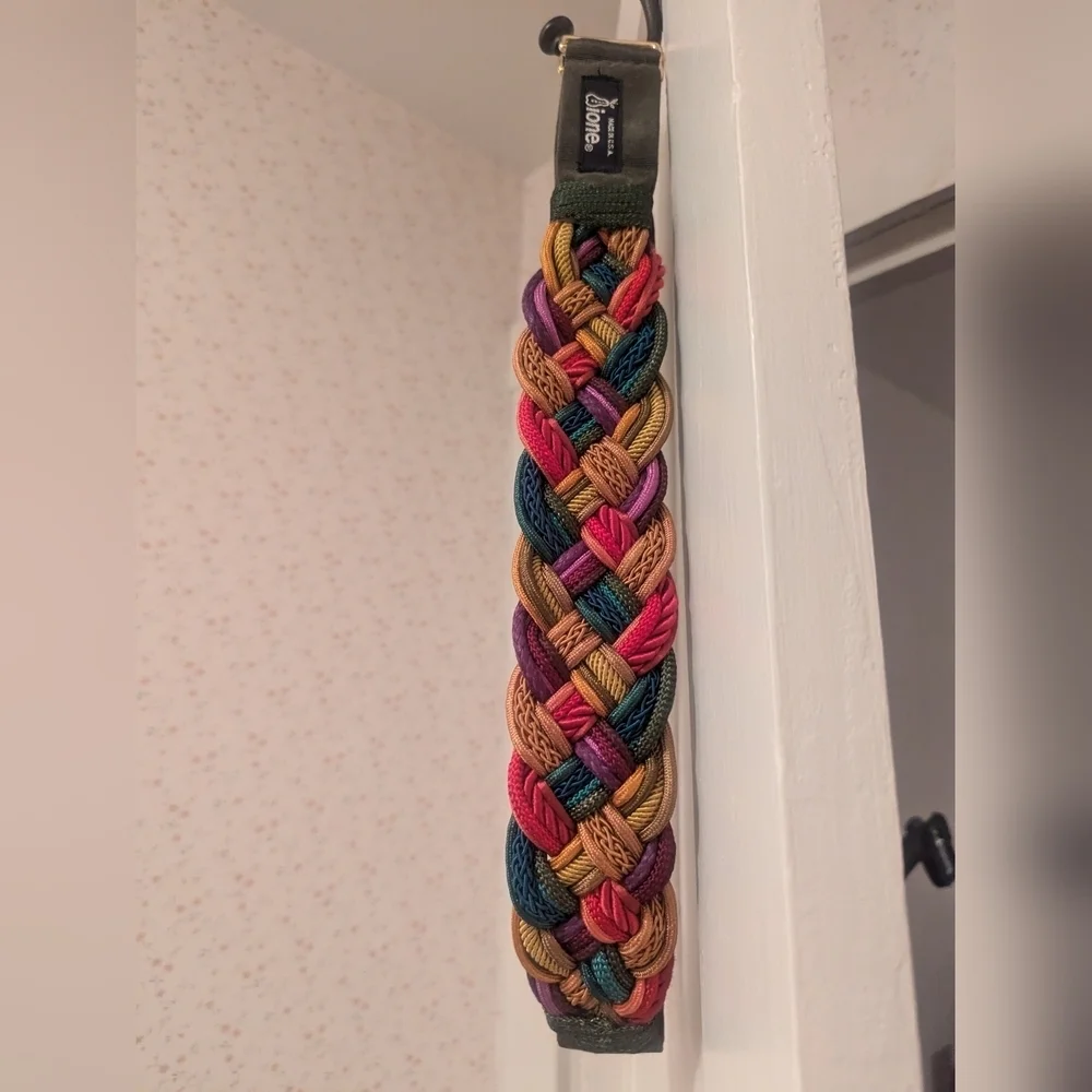 🌈Colorful Braided Belt Ione adjustable  boho artisan lagen look, hippie